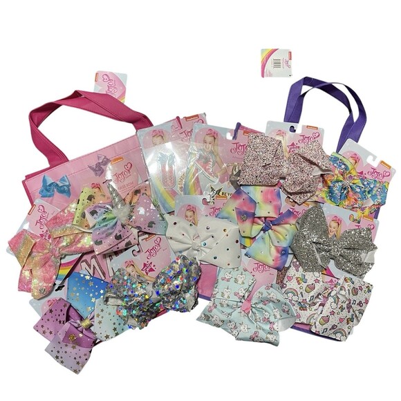 Jojo Siwa Hair Bows Tote Bags Patches Lot of 15 Unicorn Foil Glitter Sequins New - Picture 10 of 10